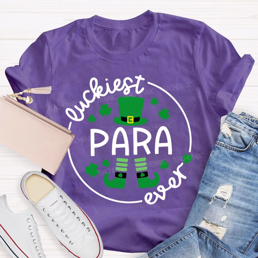 Luckiest Para Ever Magic Hat And Clover Happy Saint Patrick'S Day T-shirt