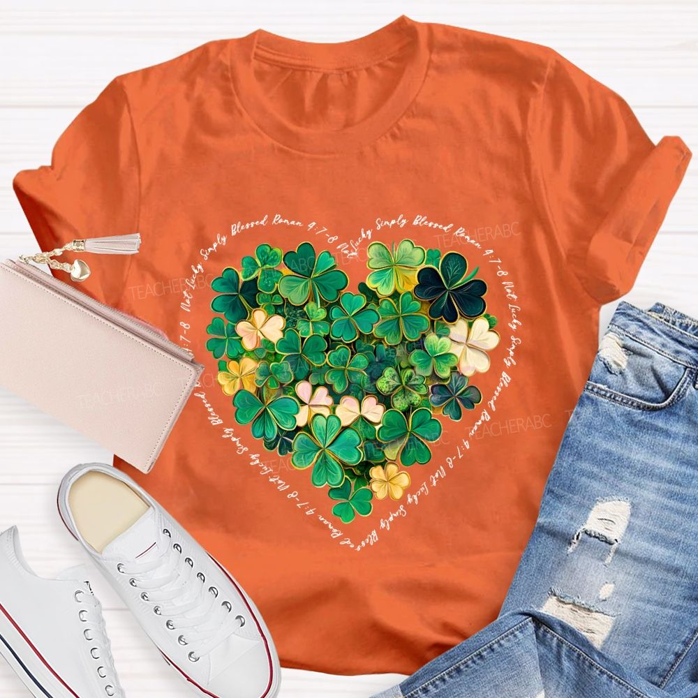 Lucky Clover Print Happy Saint Patrick'S Day T-shirt