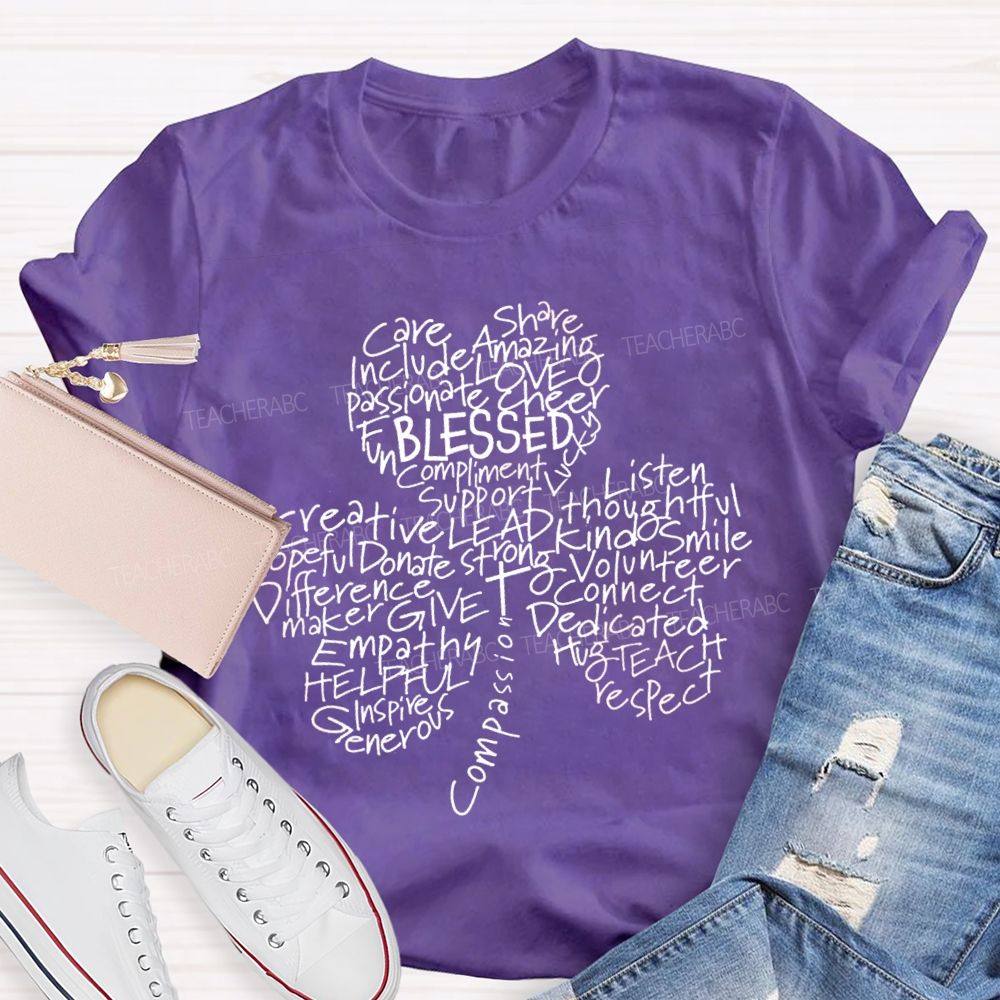 Blessed Care Share Clover T-Shirt
