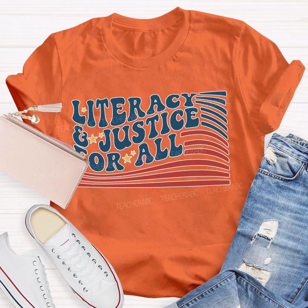Literacy And Justice For All T-shirt