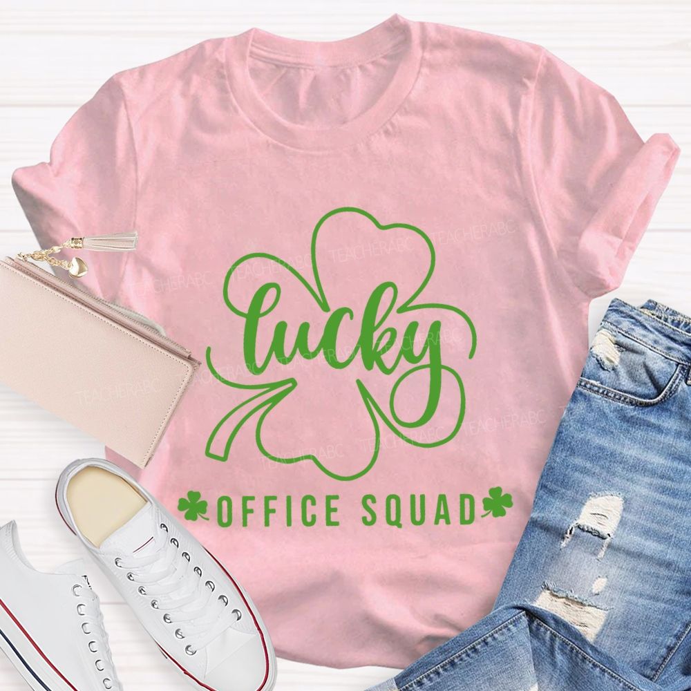 Lucky Office Squad Lucky Four-Leaf Clover T-shirt