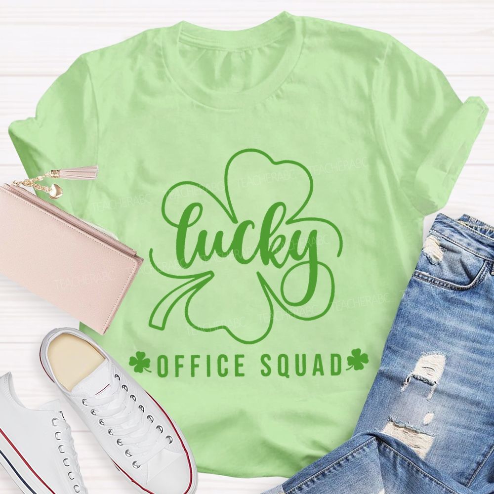 Lucky Office Squad Lucky Four-Leaf Clover T-shirt