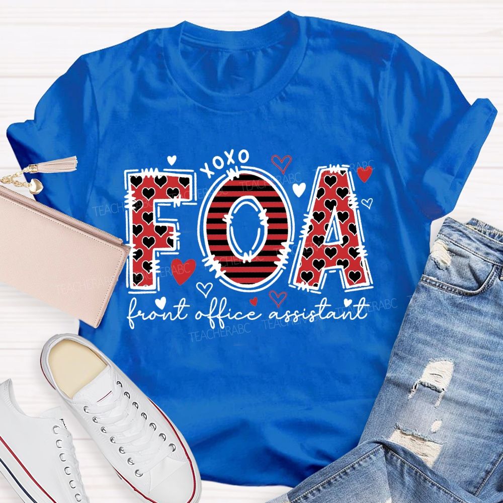 Front Office Assistant Heart-Shaped Font For Valentine'S Day T-shirt