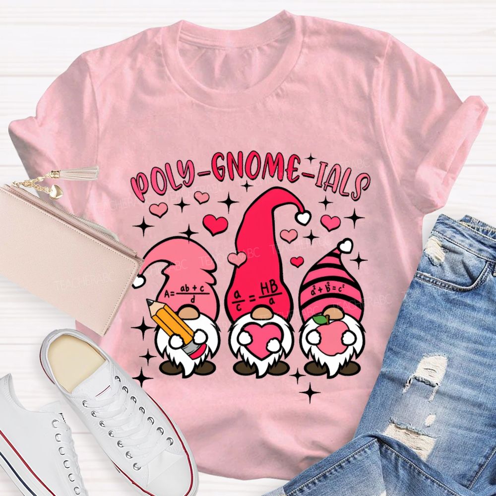 Poly Gnome Ials Mathematical Formulas The Dwarf Math Teacher T-shirt
