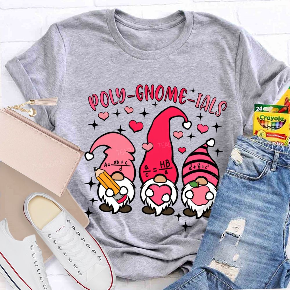 Poly Gnome Ials Mathematical Formulas The Dwarf Math Teacher T-shirt