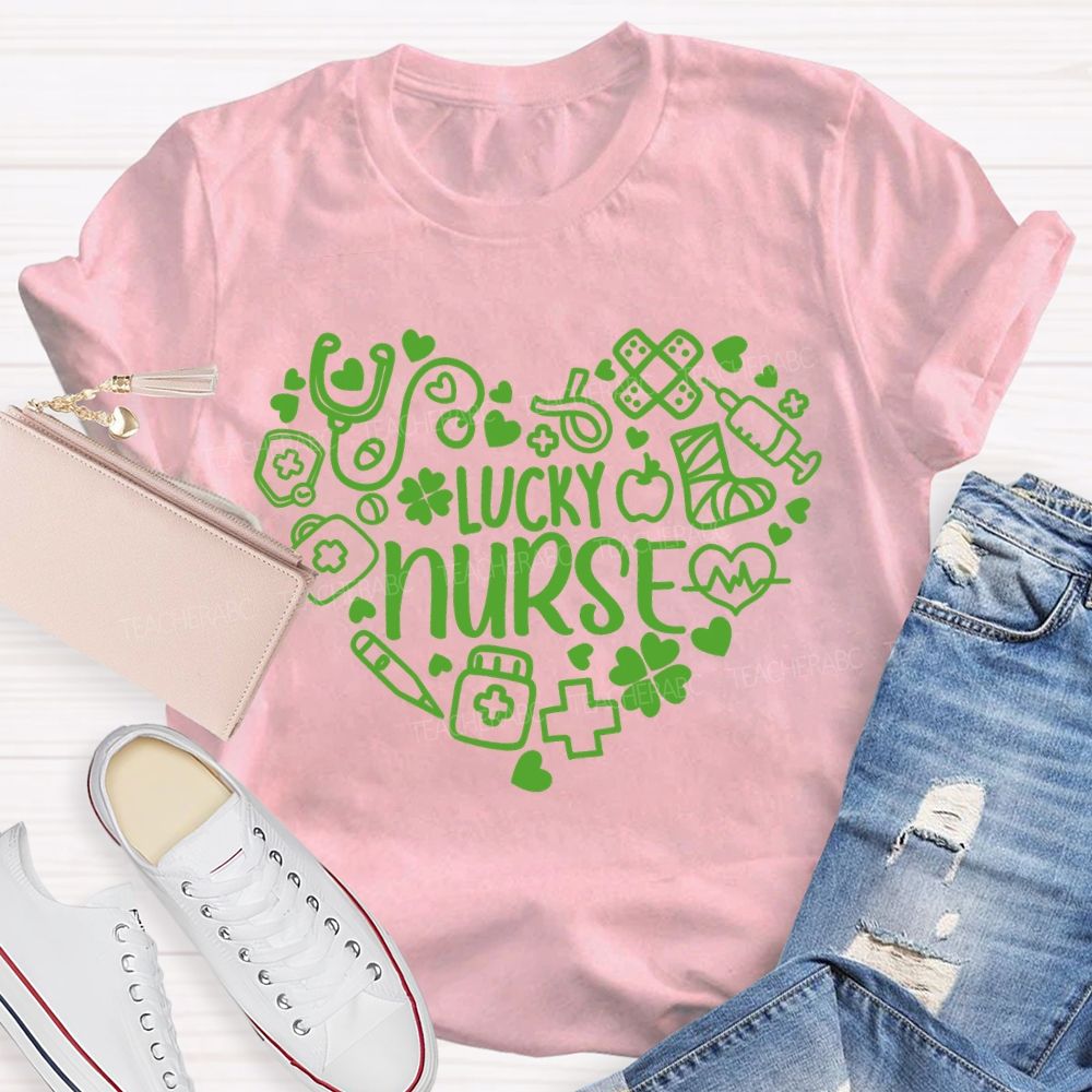 Lucky Nurse Heart Four-Leaf Clover T-shirt