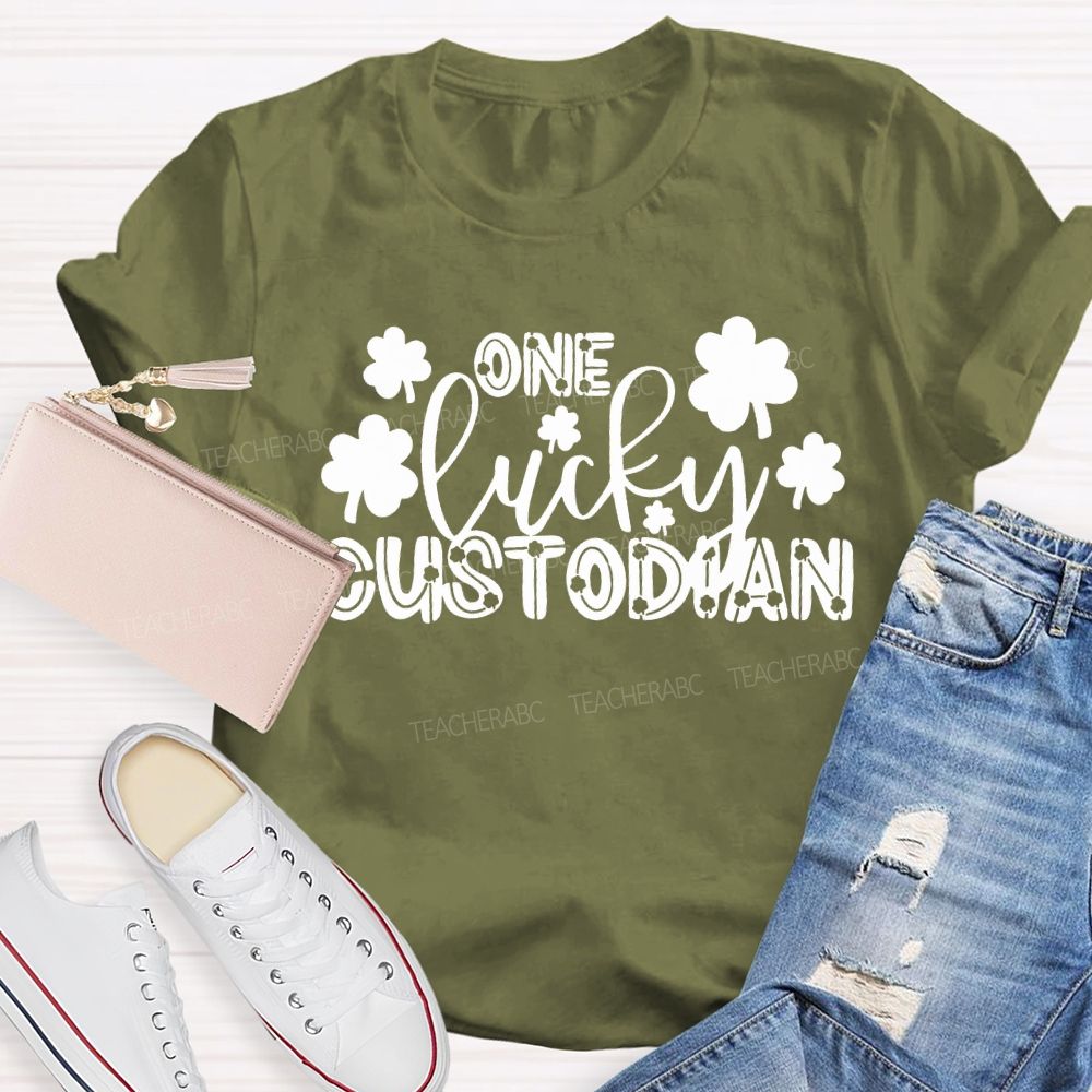 One Lucky Custodian Saint Patrick'S Day T-shirt