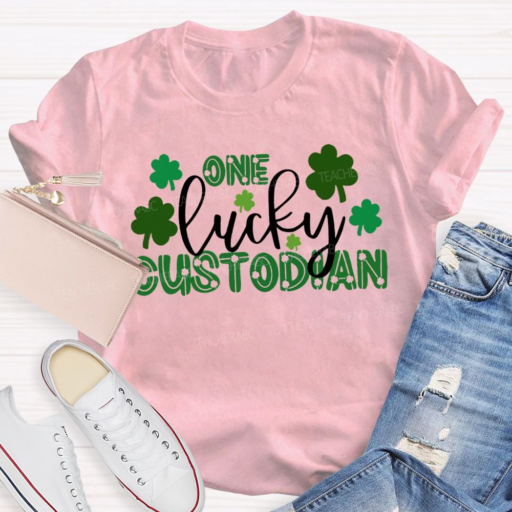 One Lucky Custodian Saint Patrick'S Day T-shirt