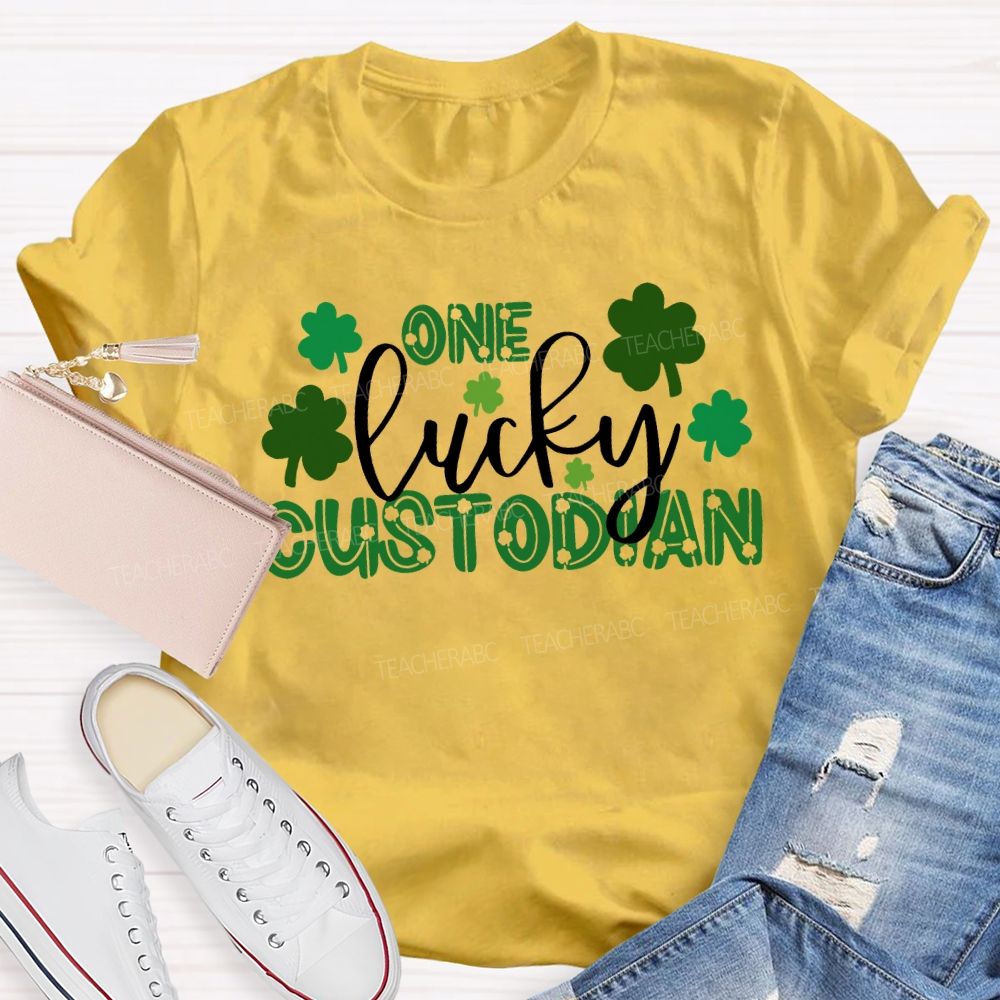 One Lucky Custodian Saint Patrick'S Day T-shirt