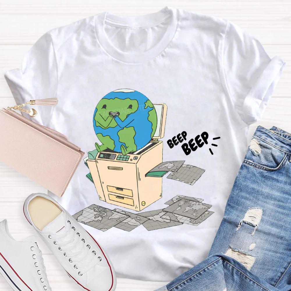 Beep Beep Exploring The Earth Science Teacher T-shirt