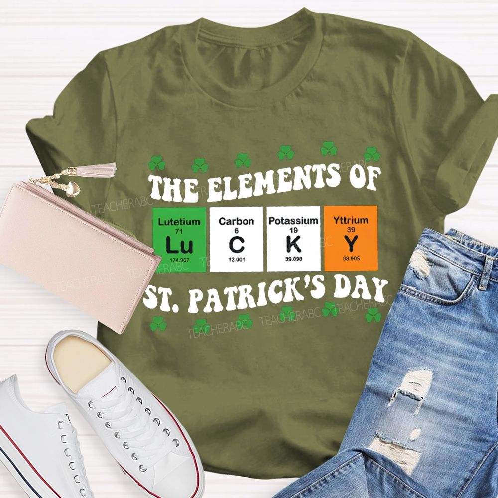 The Elements Of Lucky Science Teacher T-shirt