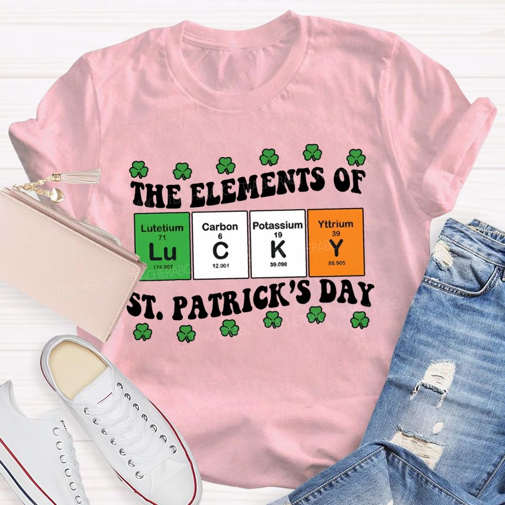The Elements Of Lucky Science Teacher T-shirt