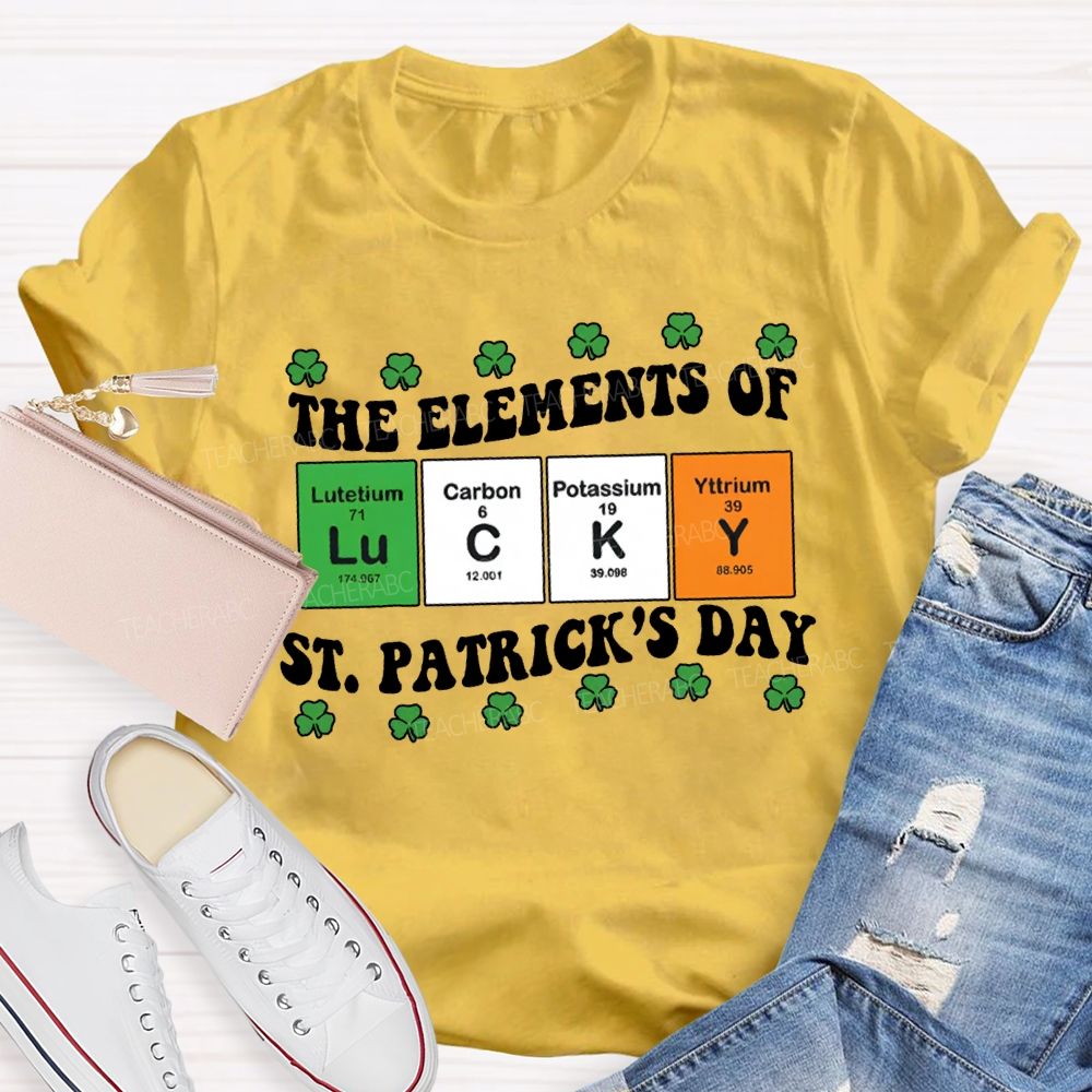 The Elements Of Lucky Science Teacher T-shirt