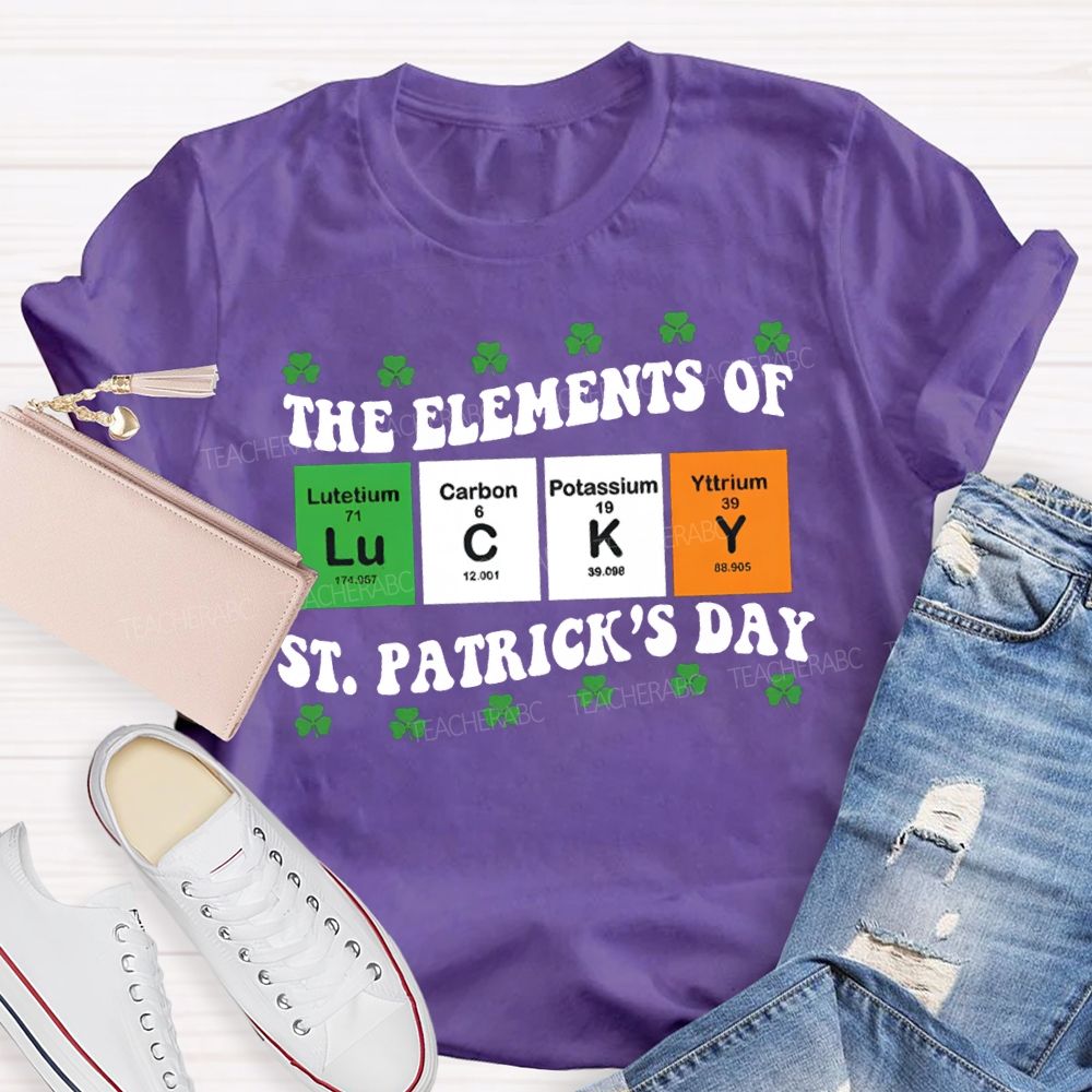 The Elements Of Lucky Science Teacher T-shirt