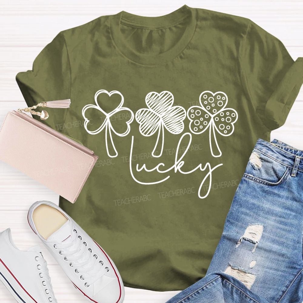 Lucky Clover Happy Saint Patrick'S Day Teacher T-shirt