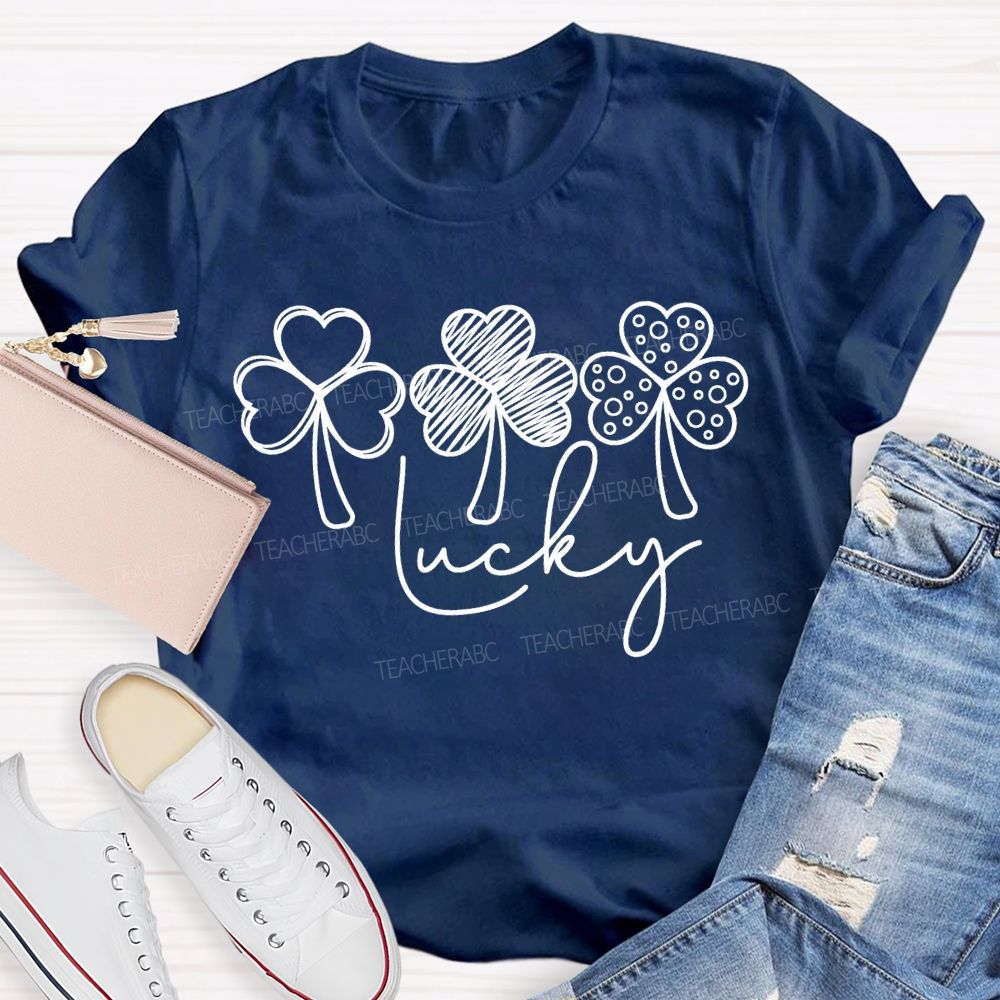 Lucky Clover Happy Saint Patrick'S Day Teacher T-shirt