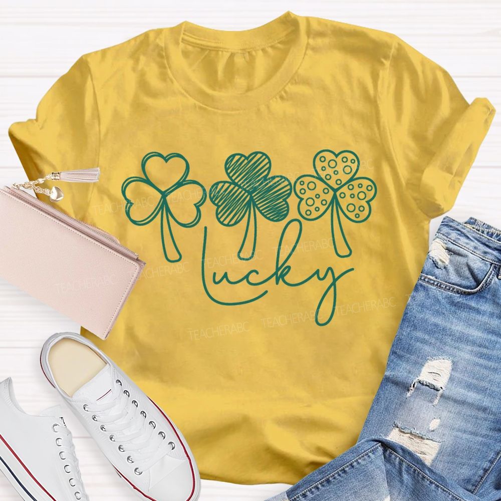 Lucky Clover Happy Saint Patrick'S Day Teacher T-shirt