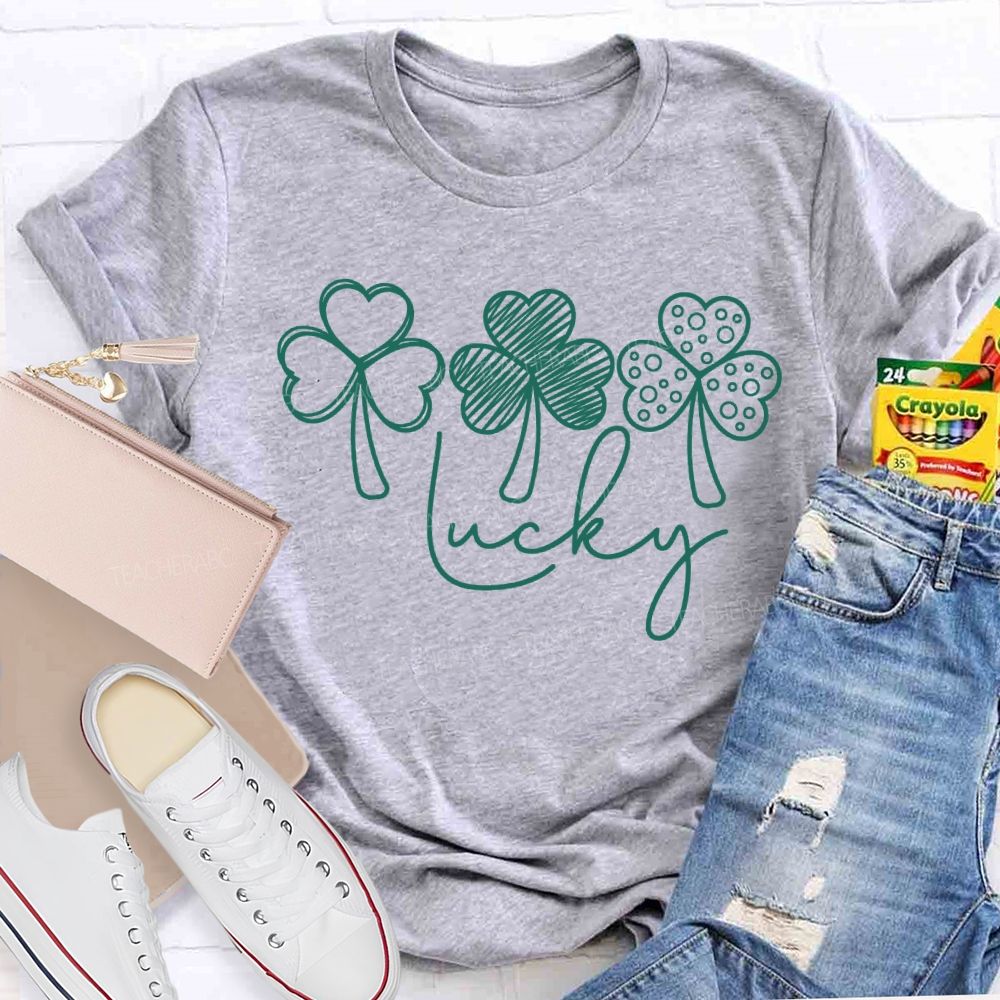 Lucky Clover Happy Saint Patrick'S Day Teacher T-shirt
