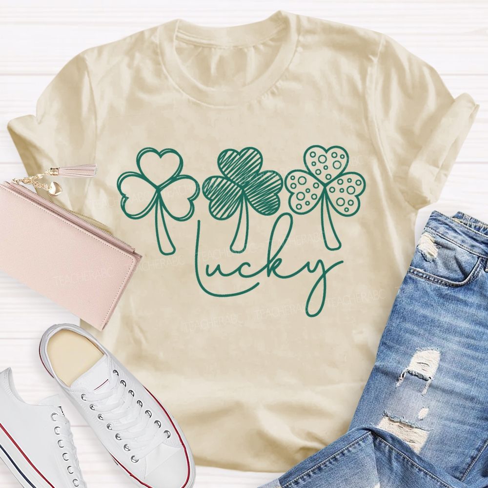 Lucky Clover Happy Saint Patrick'S Day Teacher T-shirt