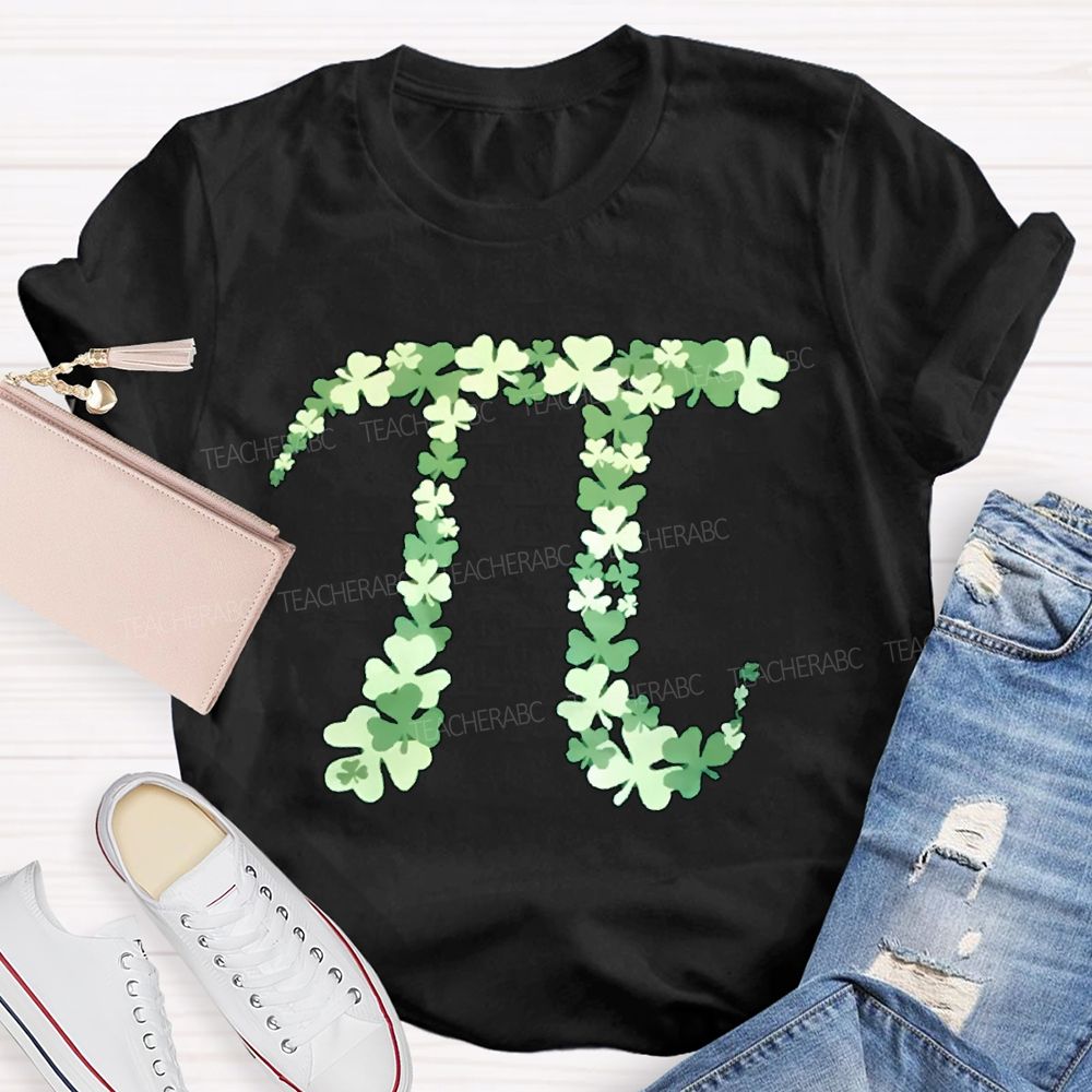 Lucky Clover Pi Math Teacher T-shirt