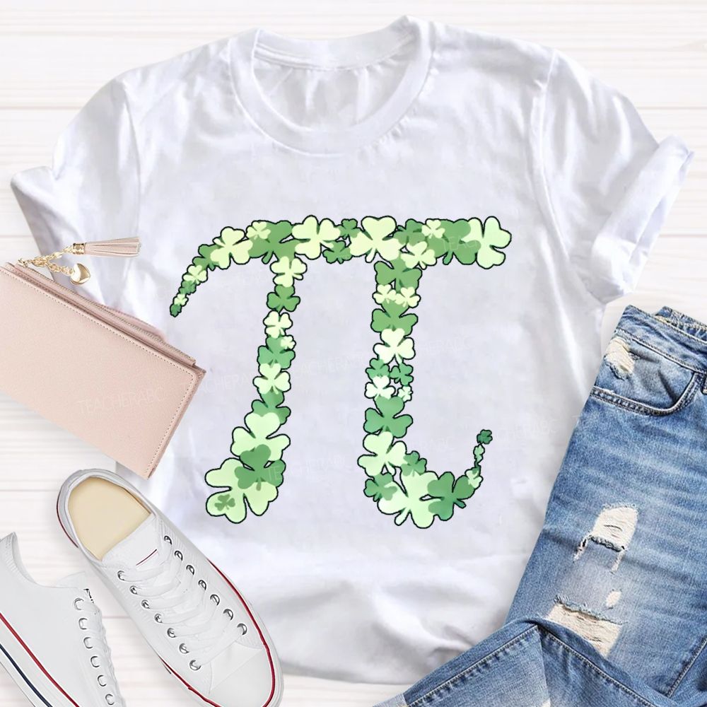 Lucky Clover Pi Math Teacher T-shirt