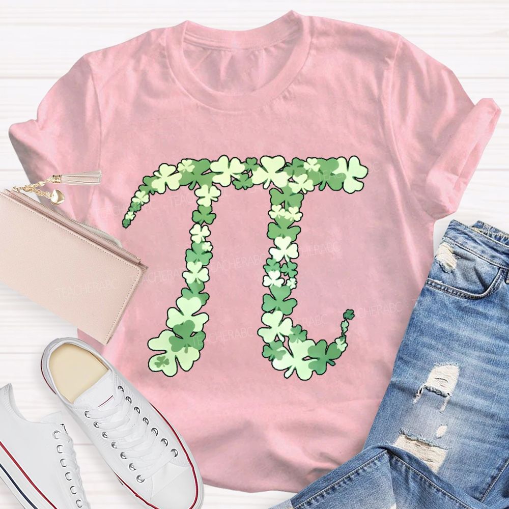 Lucky Clover Pi Math Teacher T-shirt