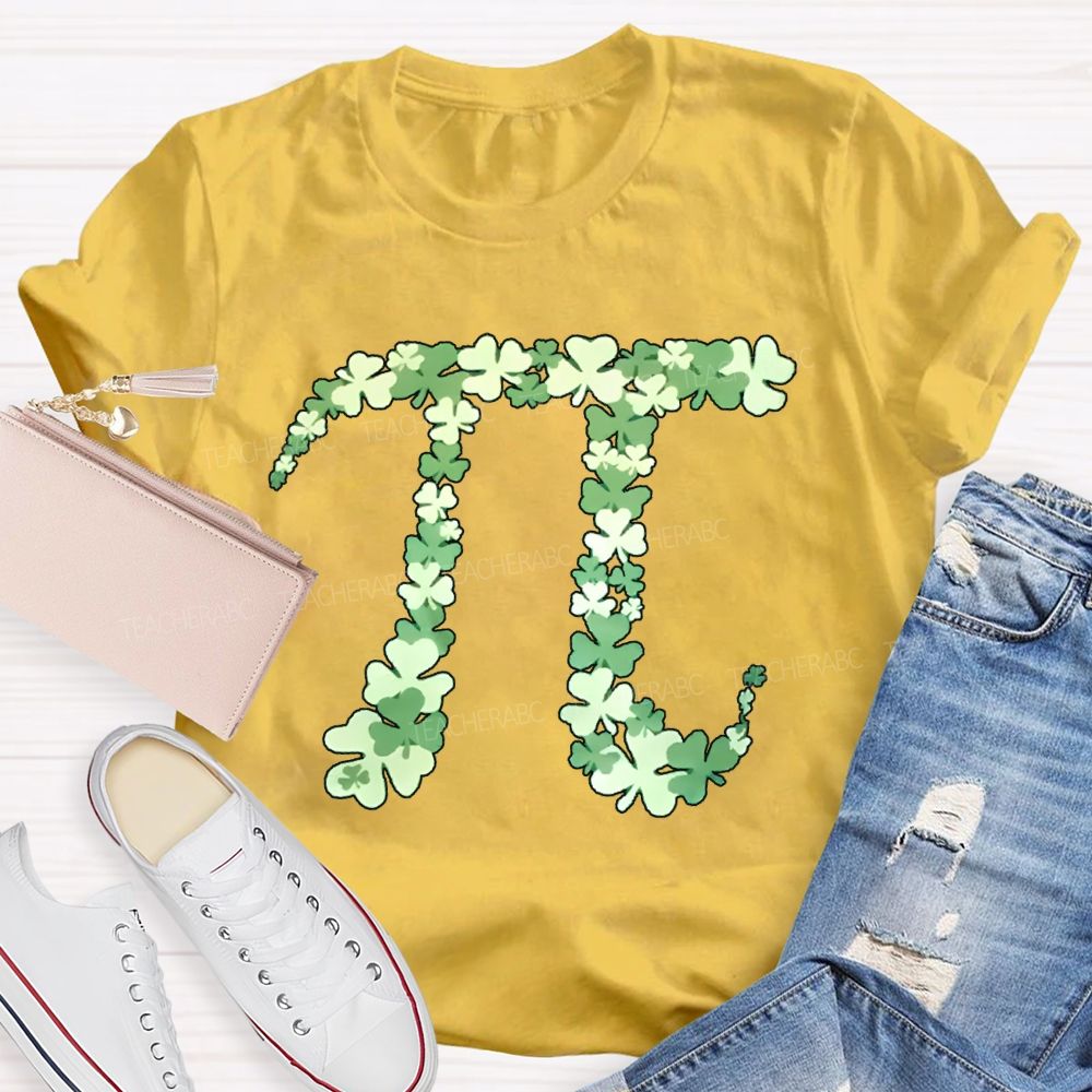 Lucky Clover Pi Math Teacher T-shirt