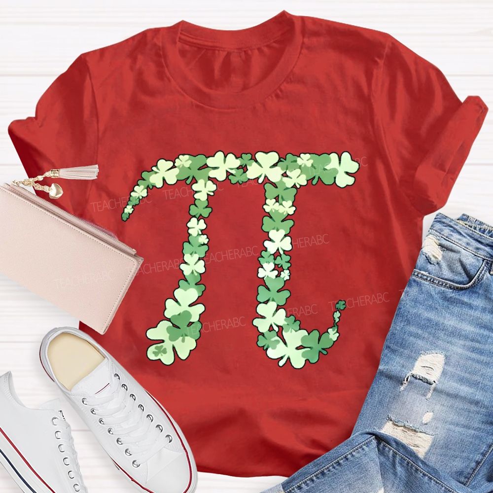 Lucky Clover Pi Math Teacher T-shirt