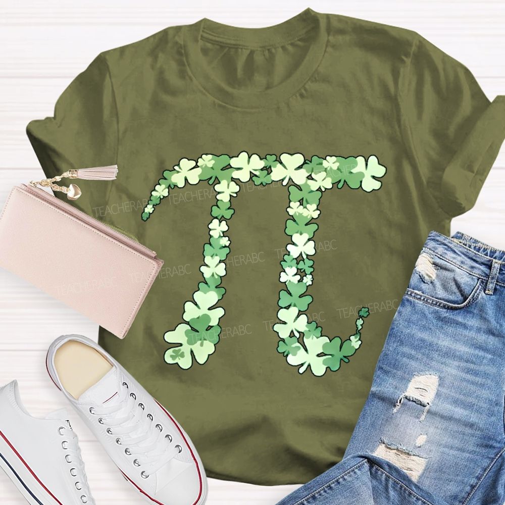 Lucky Clover Pi Math Teacher T-shirt