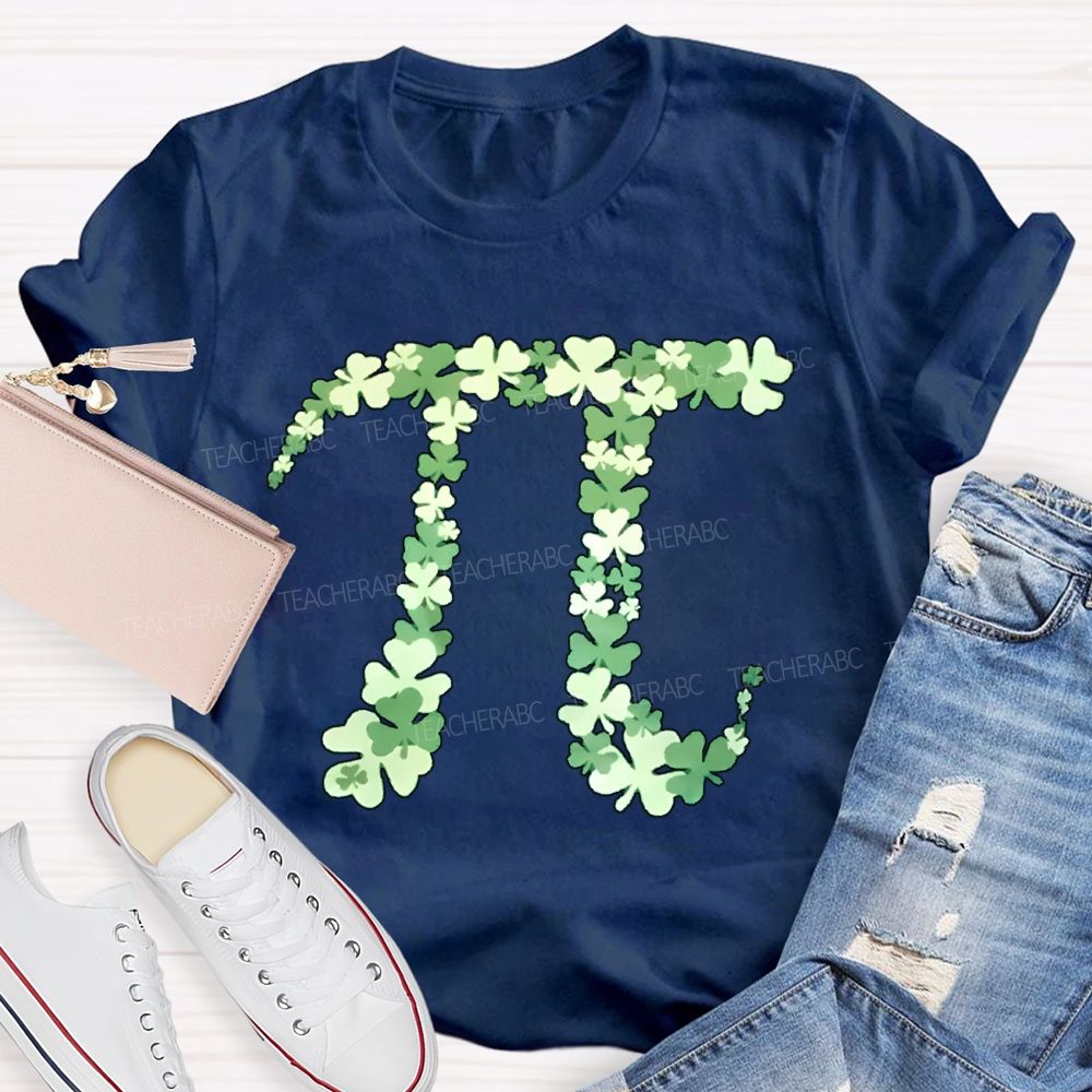 Lucky Clover Pi Math Teacher T-shirt