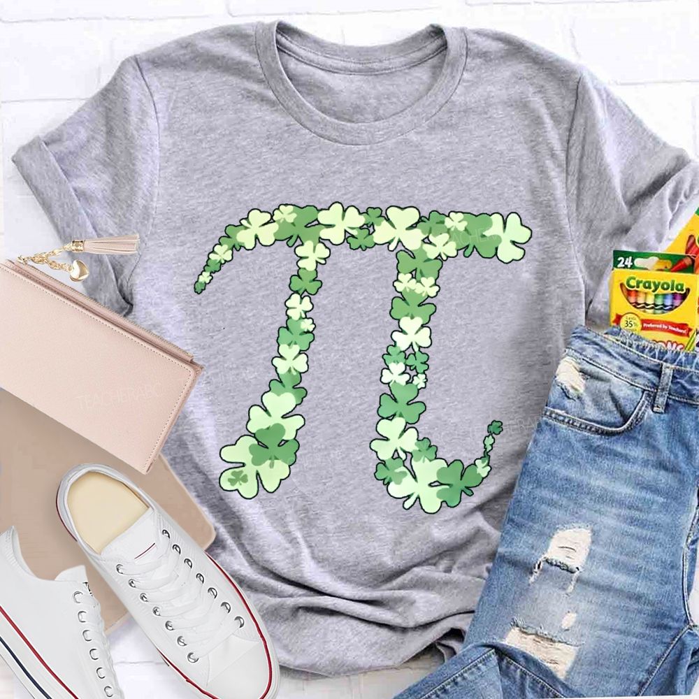 Lucky Clover Pi Math Teacher T-shirt