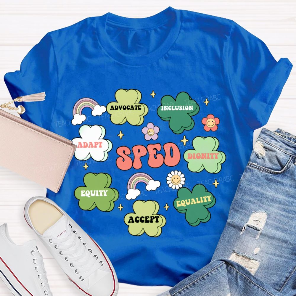 Sped Adapt Advocate Inclusion Dignity Equity Accept T-shirt