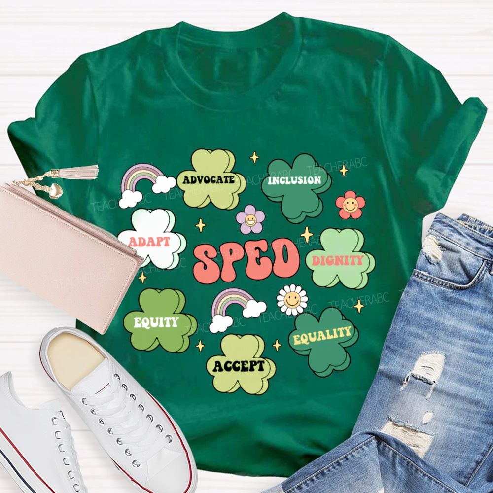 Sped Adapt Advocate Inclusion Dignity Equity Accept T-shirt