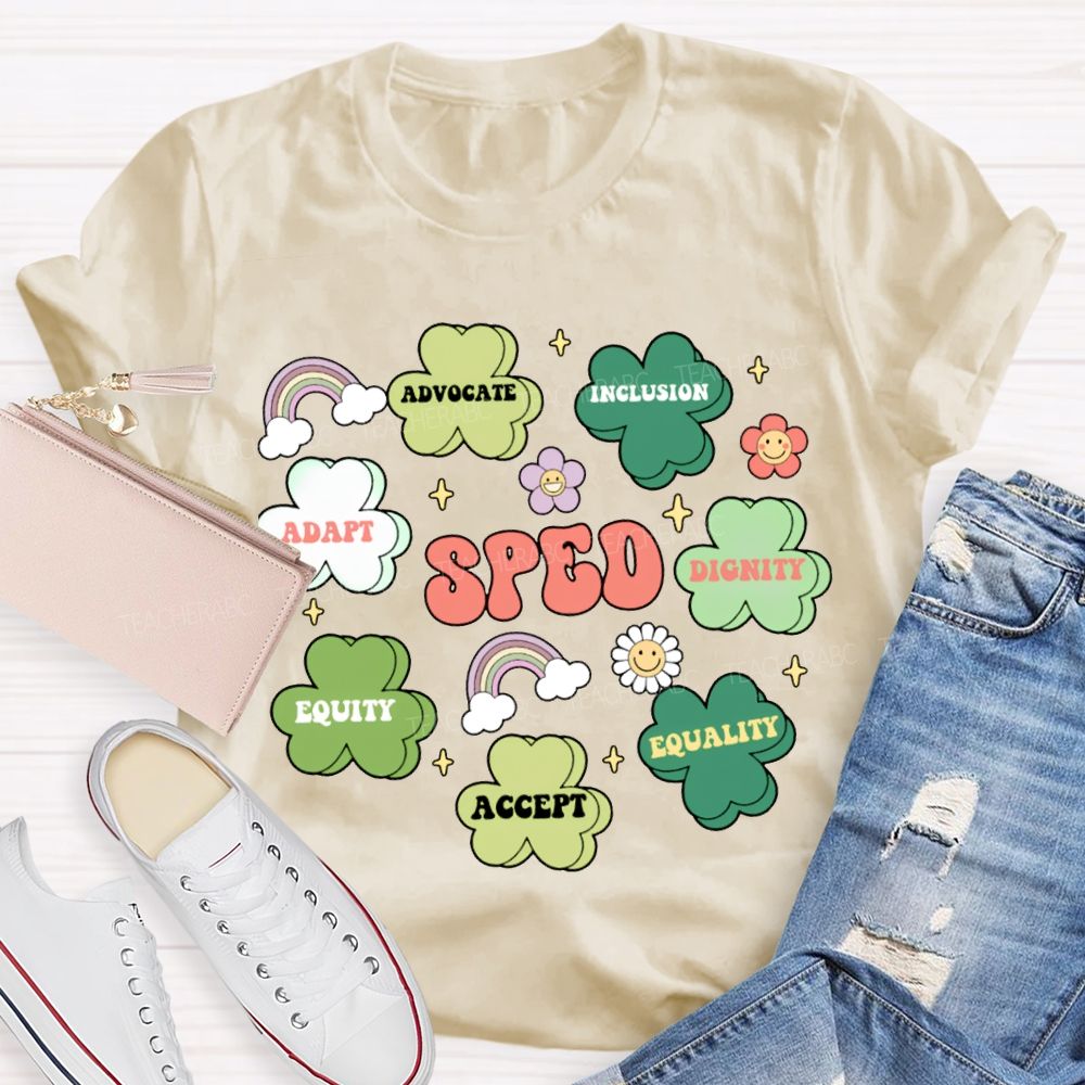 Sped Adapt Advocate Inclusion Dignity Equity Accept T-shirt