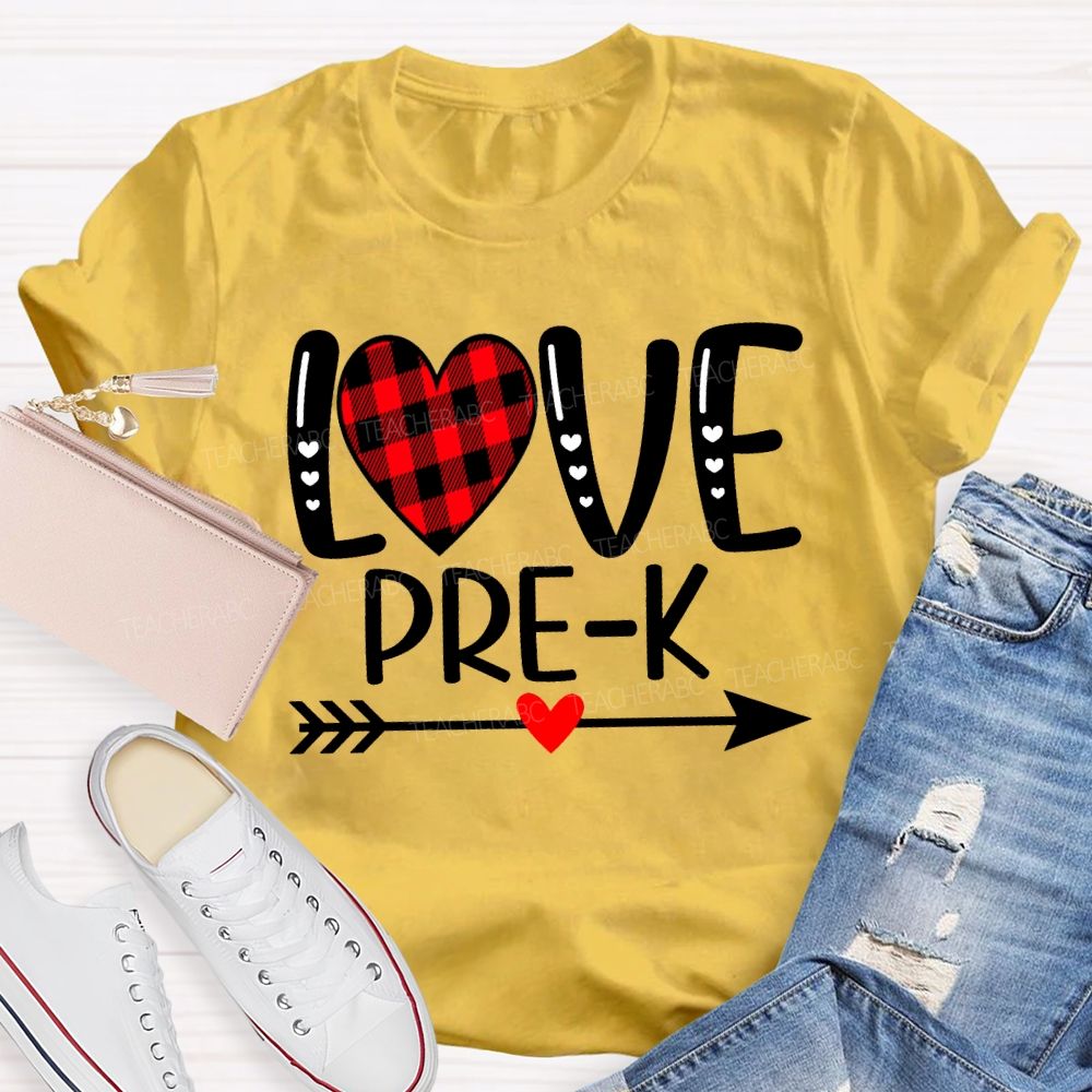 Personalized Grade Love Heart Valentine'S Day Teacher T-shirt