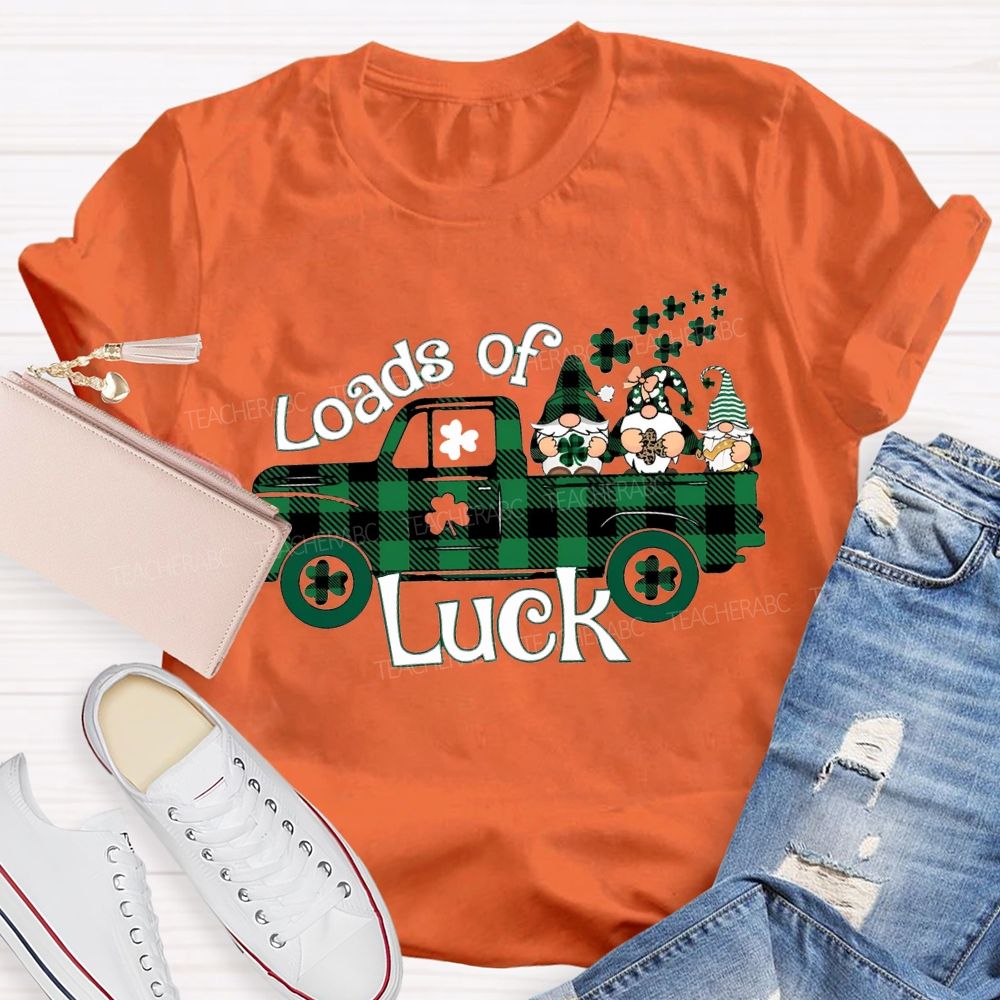 Loads Of Luck Dwarves And Clover Teacher T-shirt