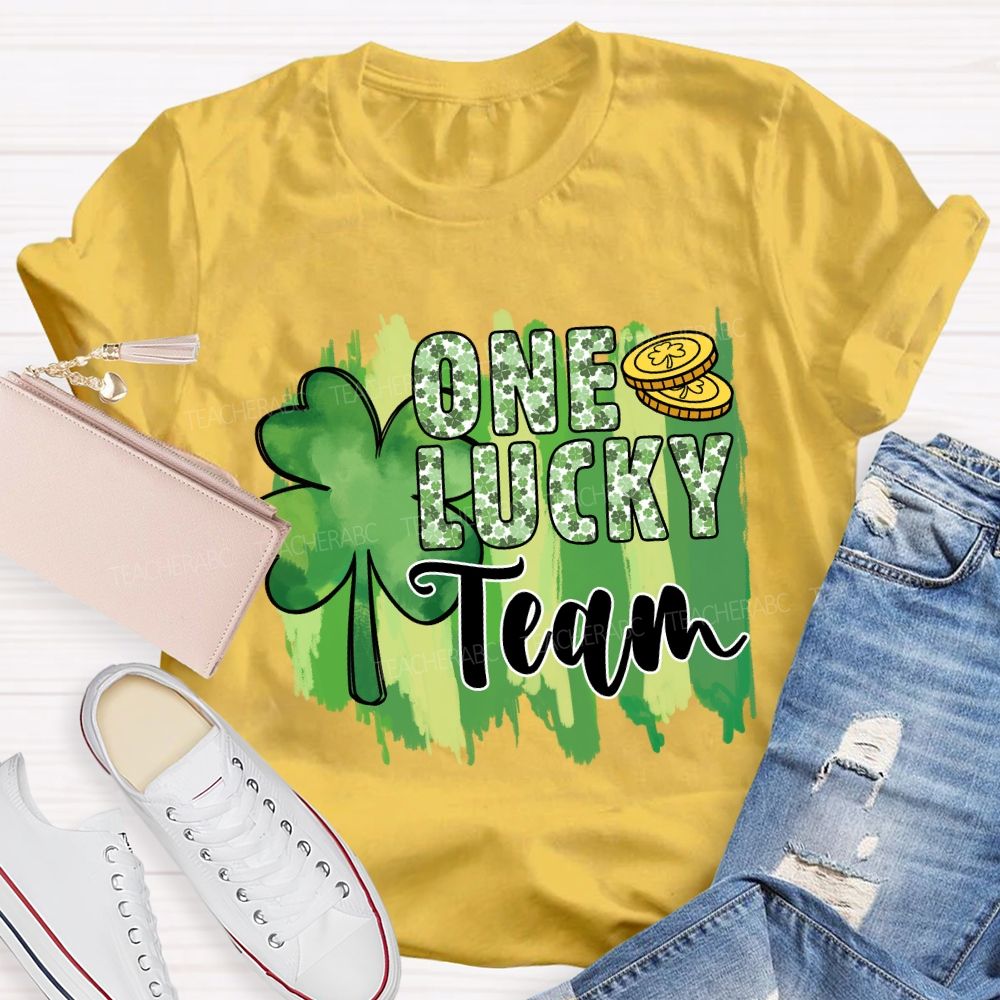 One Lucky Team Make Difference Teacher T-shirt