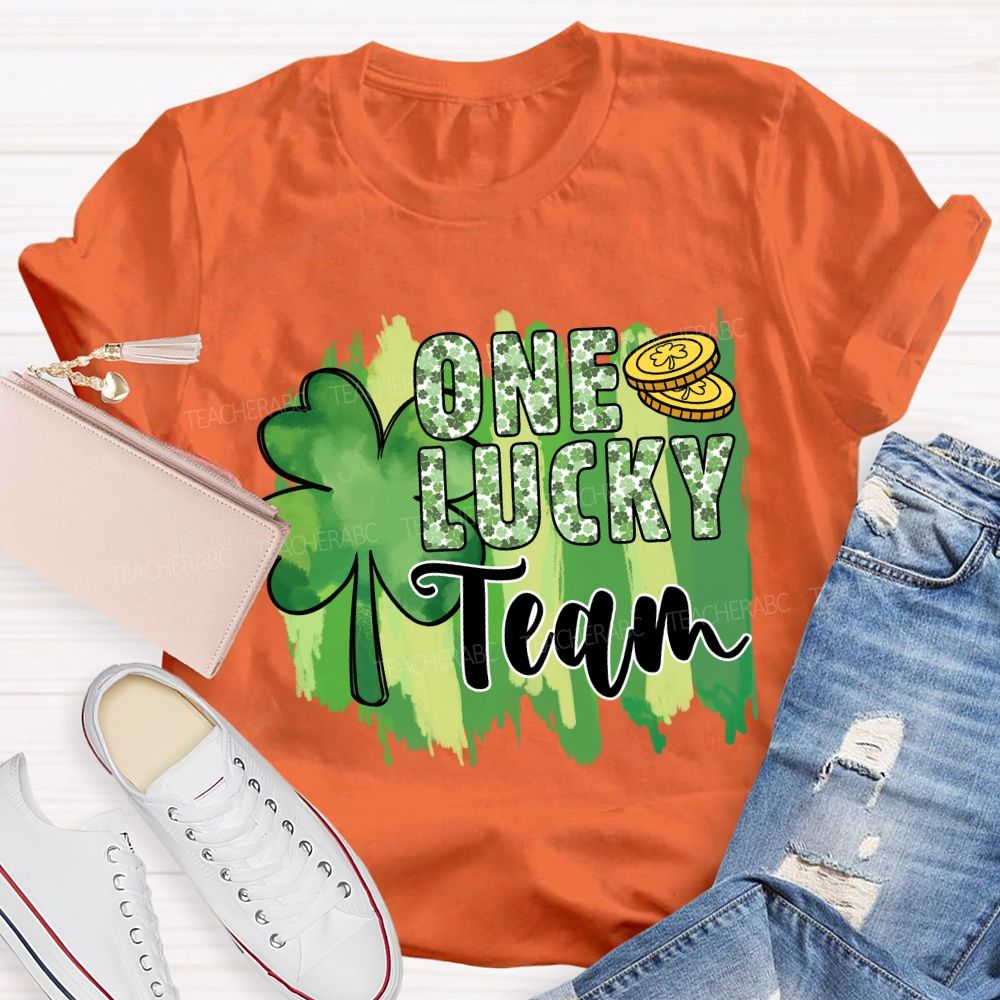 One Lucky Team Make Difference Teacher T-shirt