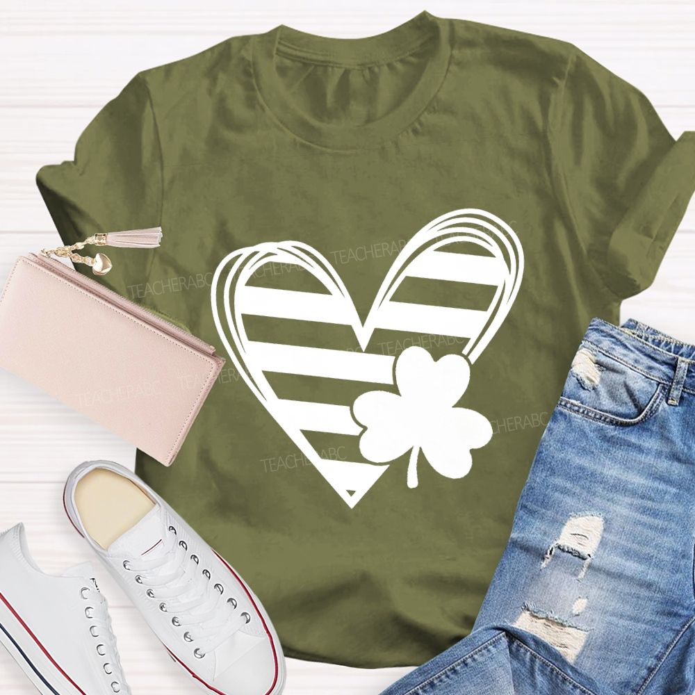 Luck Heart Saint Patrick's Day Teacher T-Shirt