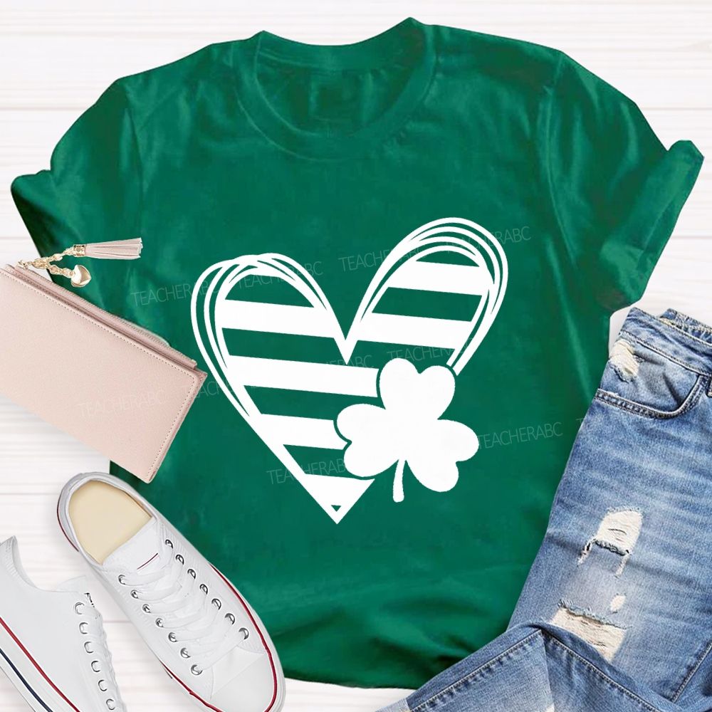 Luck Heart Saint Patrick's Day Teacher T-Shirt