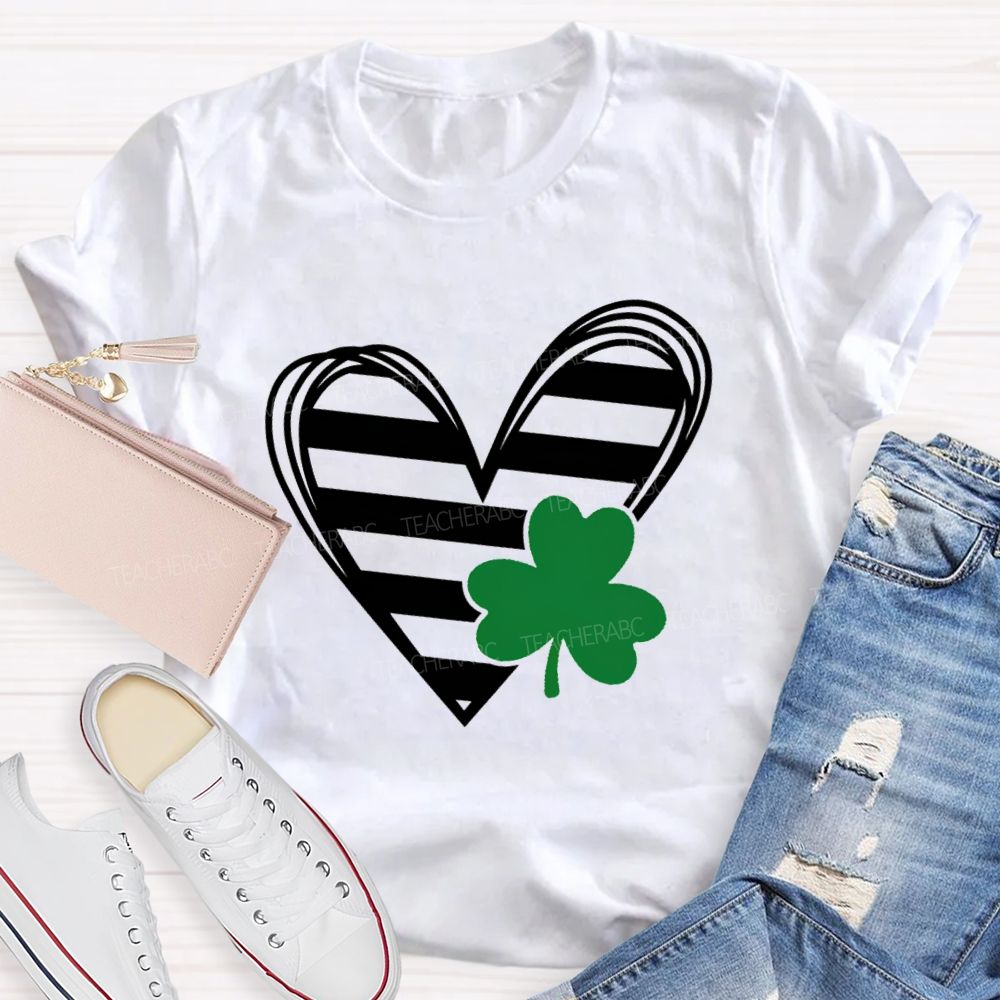 Luck Heart Saint Patrick's Day Teacher T-Shirt