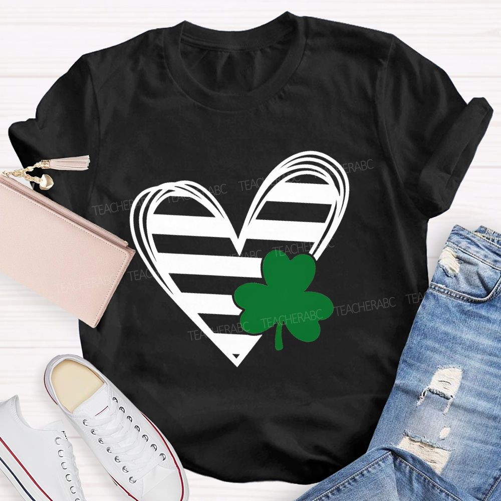 Luck Heart Saint Patrick's Day Teacher T-Shirt