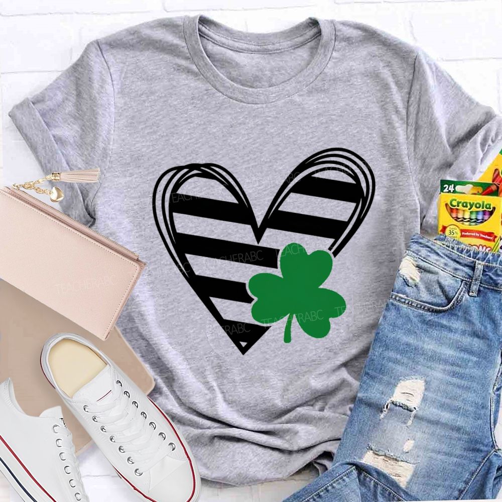 Luck Heart Saint Patrick's Day Teacher T-Shirt