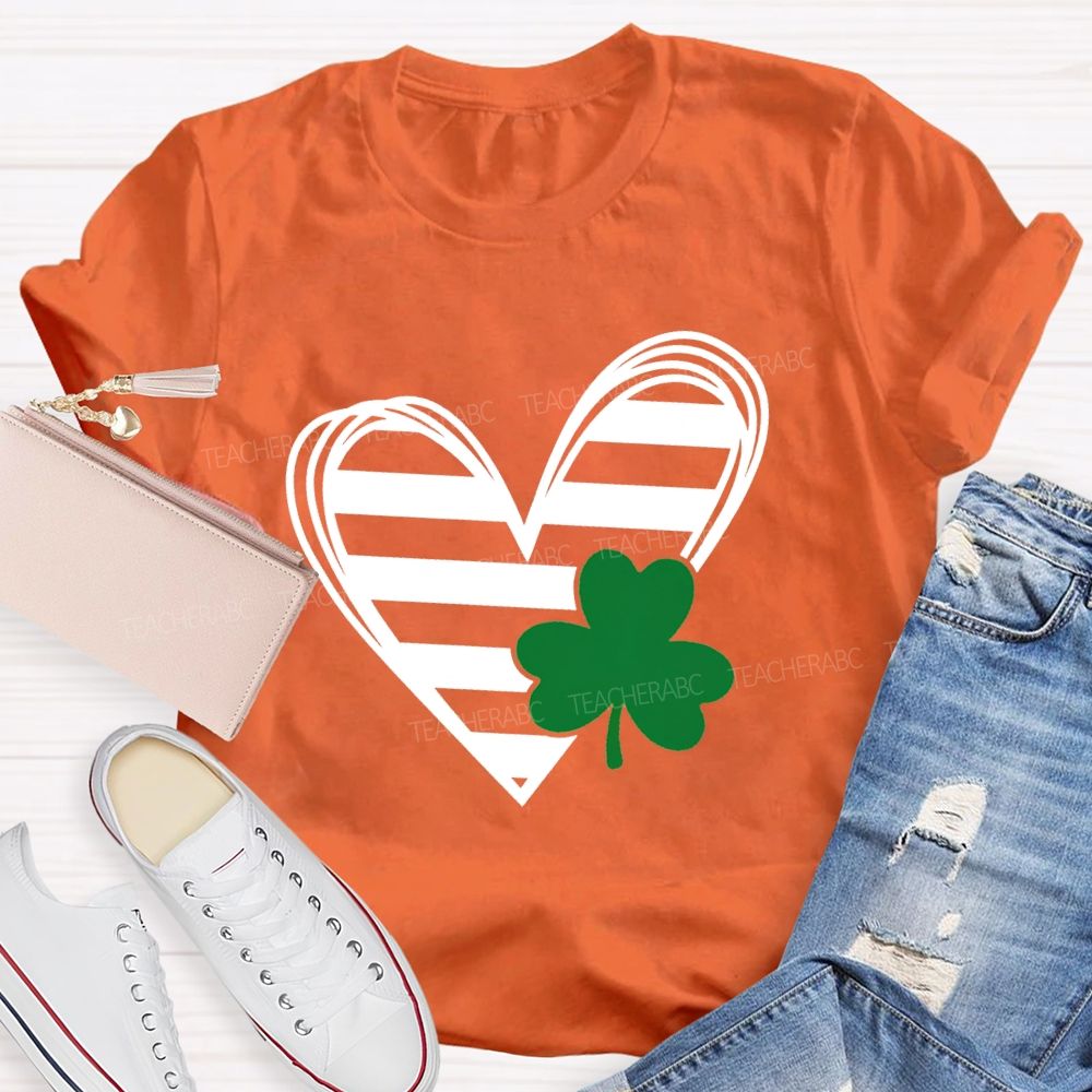 Luck Heart Saint Patrick's Day Teacher T-Shirt