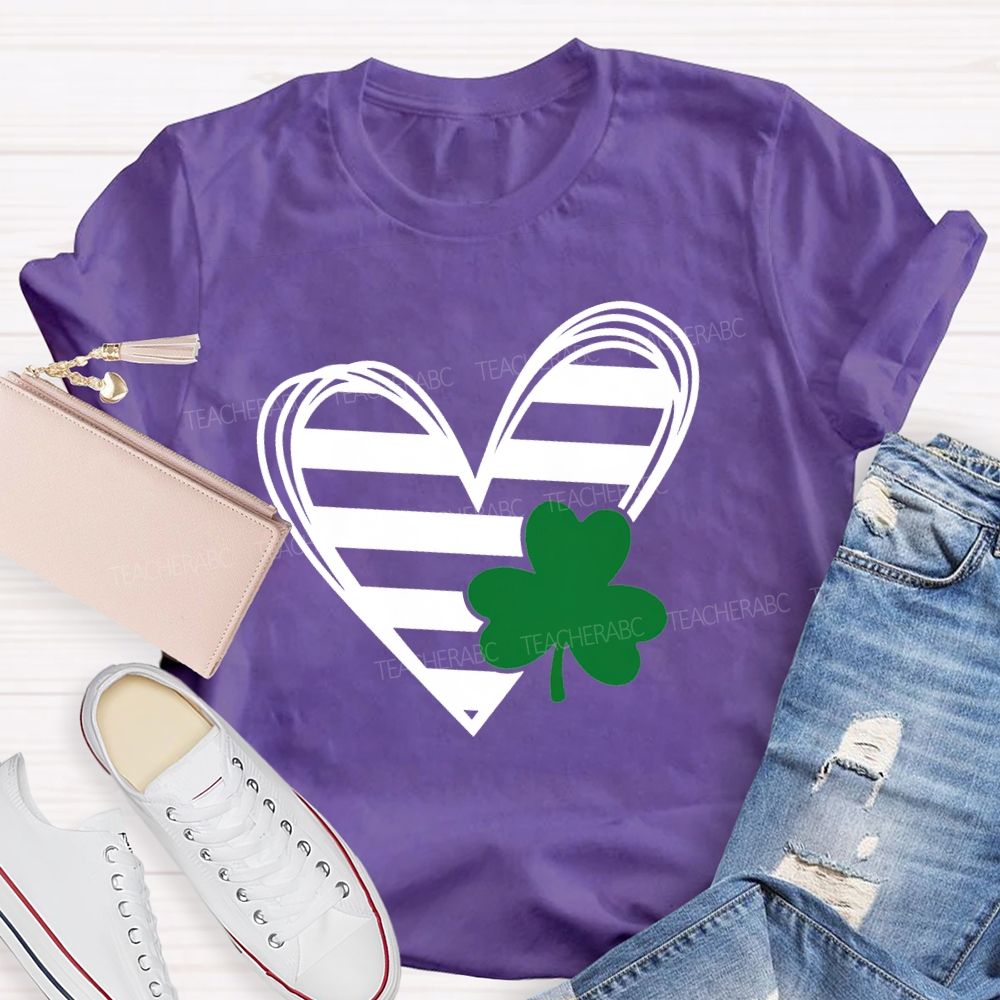 Luck Heart Saint Patrick's Day Teacher T-Shirt