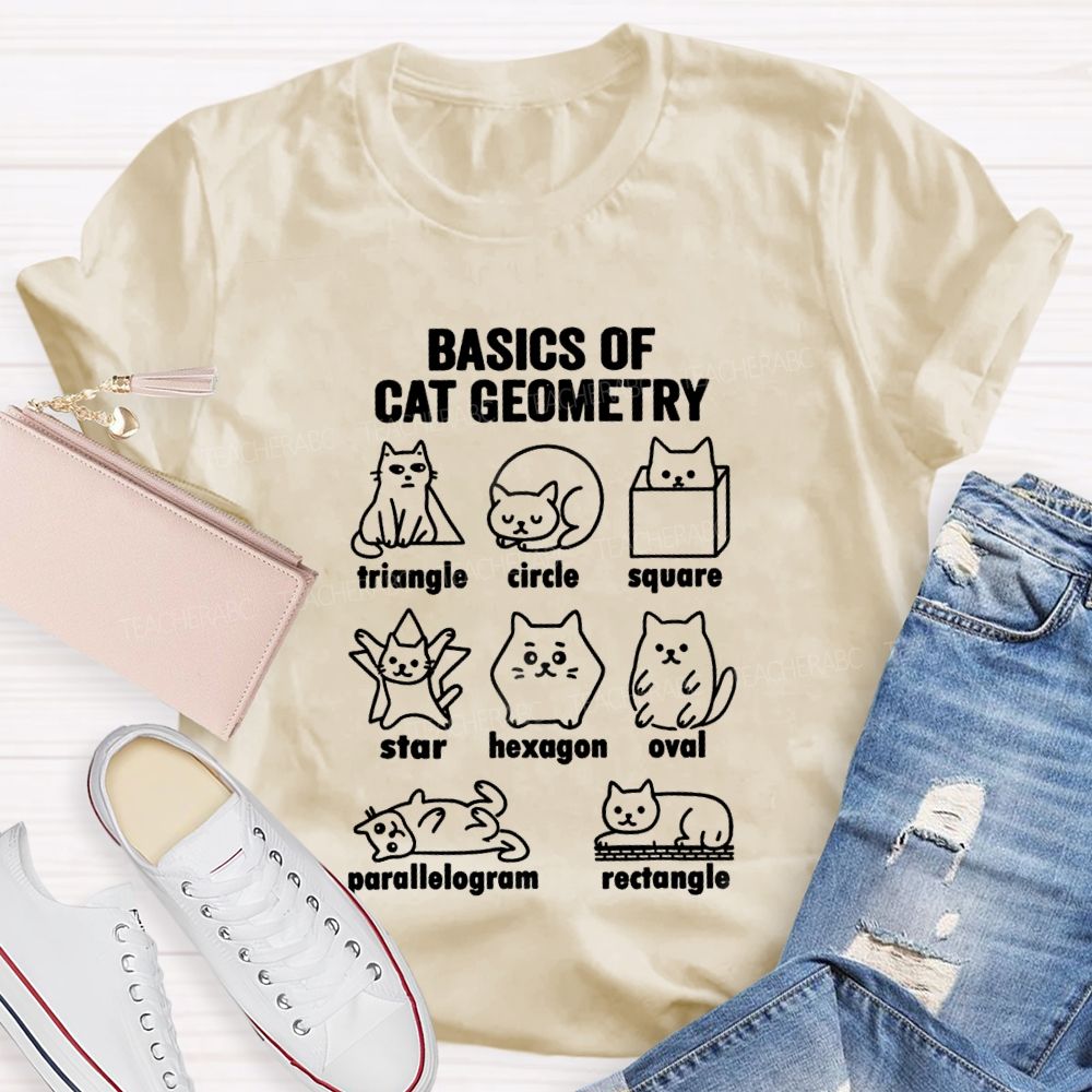 Basics Of Cat Geometry Teacher T-shirt