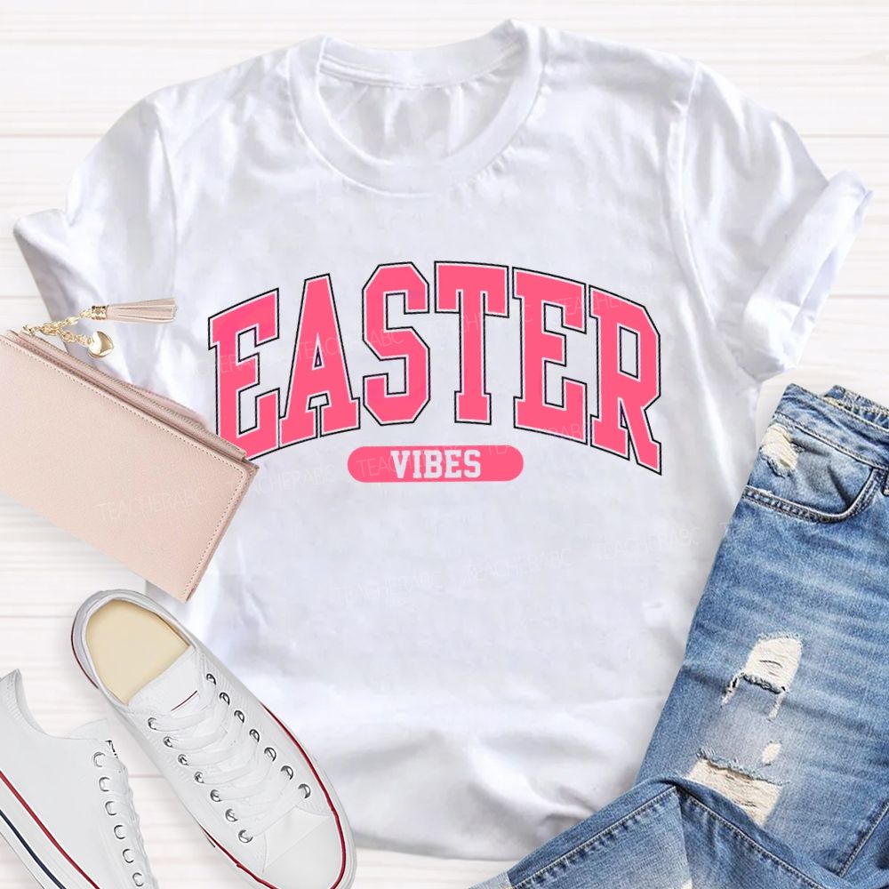 Comfort Colors Easter Vibes Teacher T-shirt
