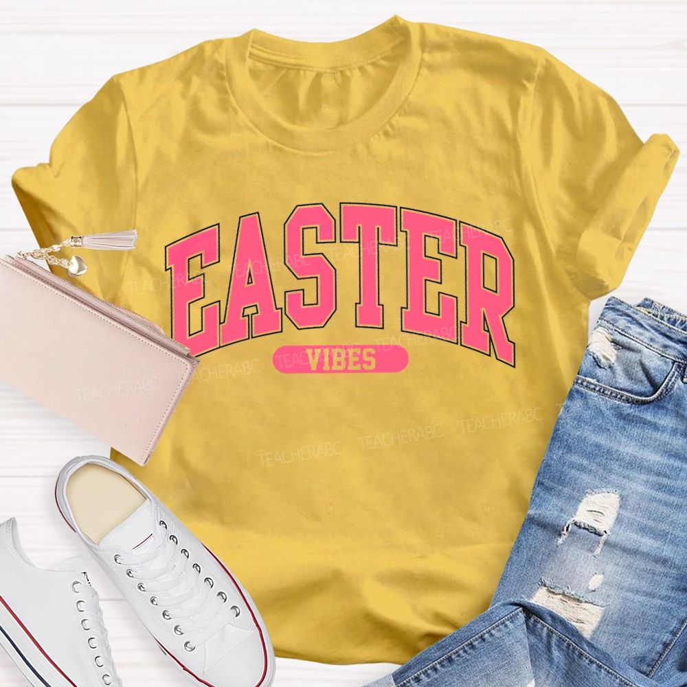 Comfort Colors Easter Vibes Teacher T-shirt