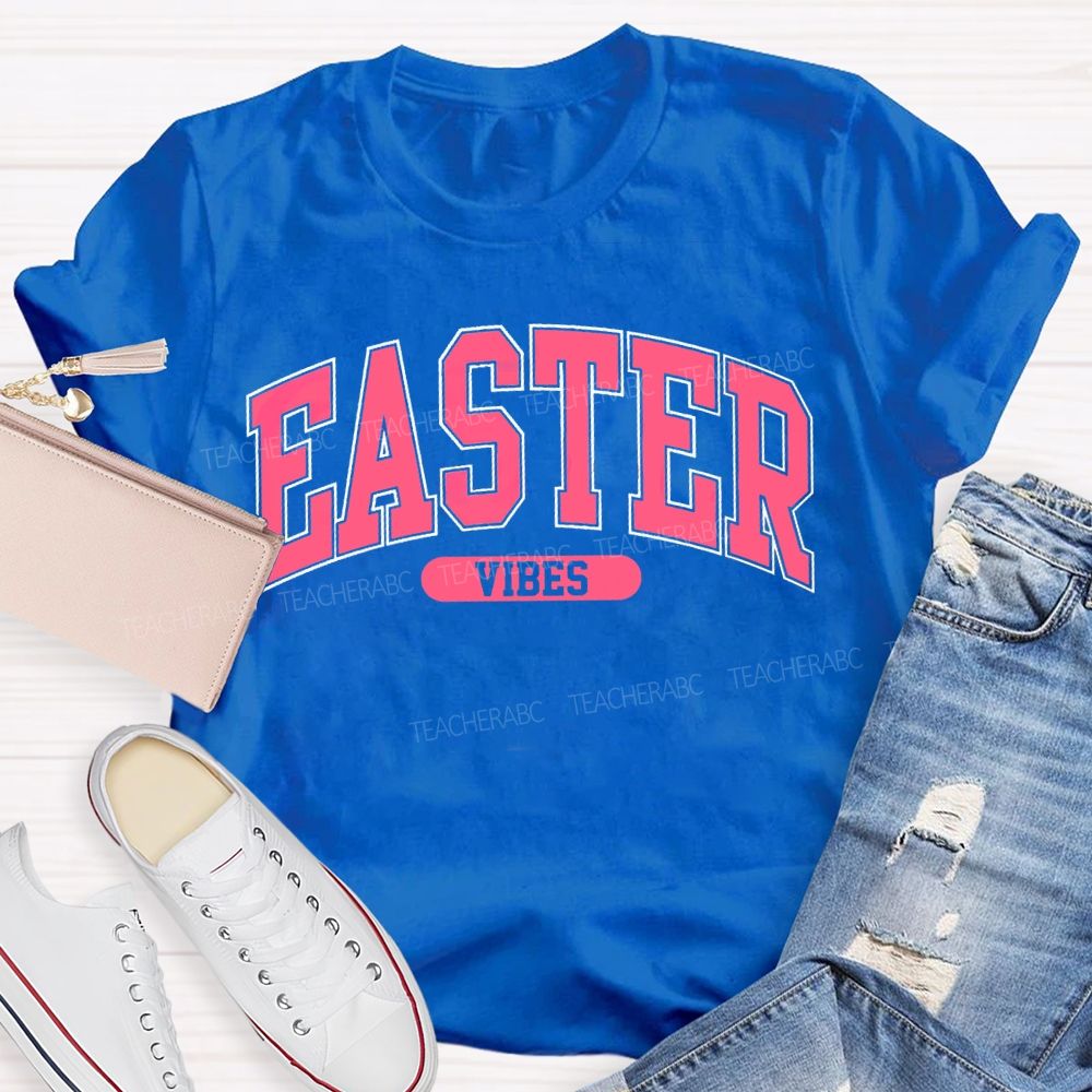 Comfort Colors Easter Vibes Teacher T-shirt