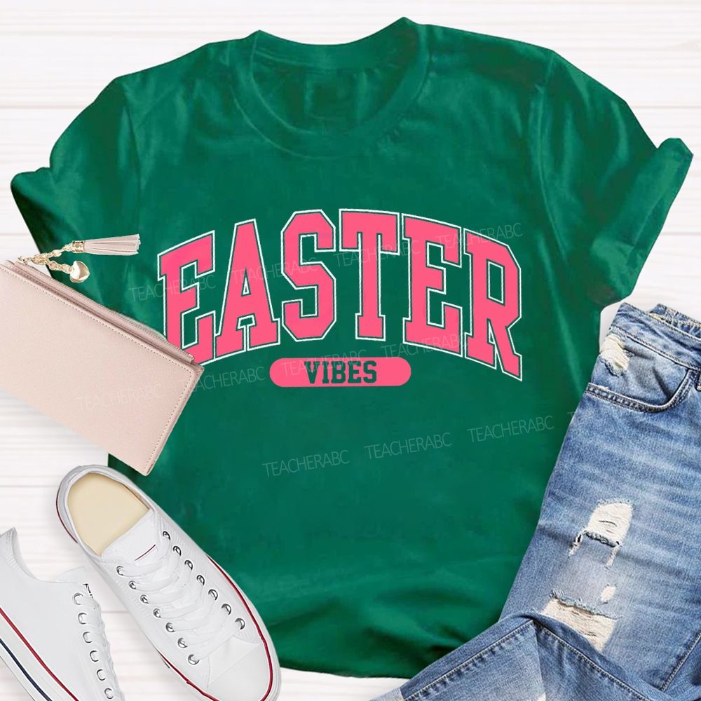 Comfort Colors Easter Vibes Teacher T-shirt